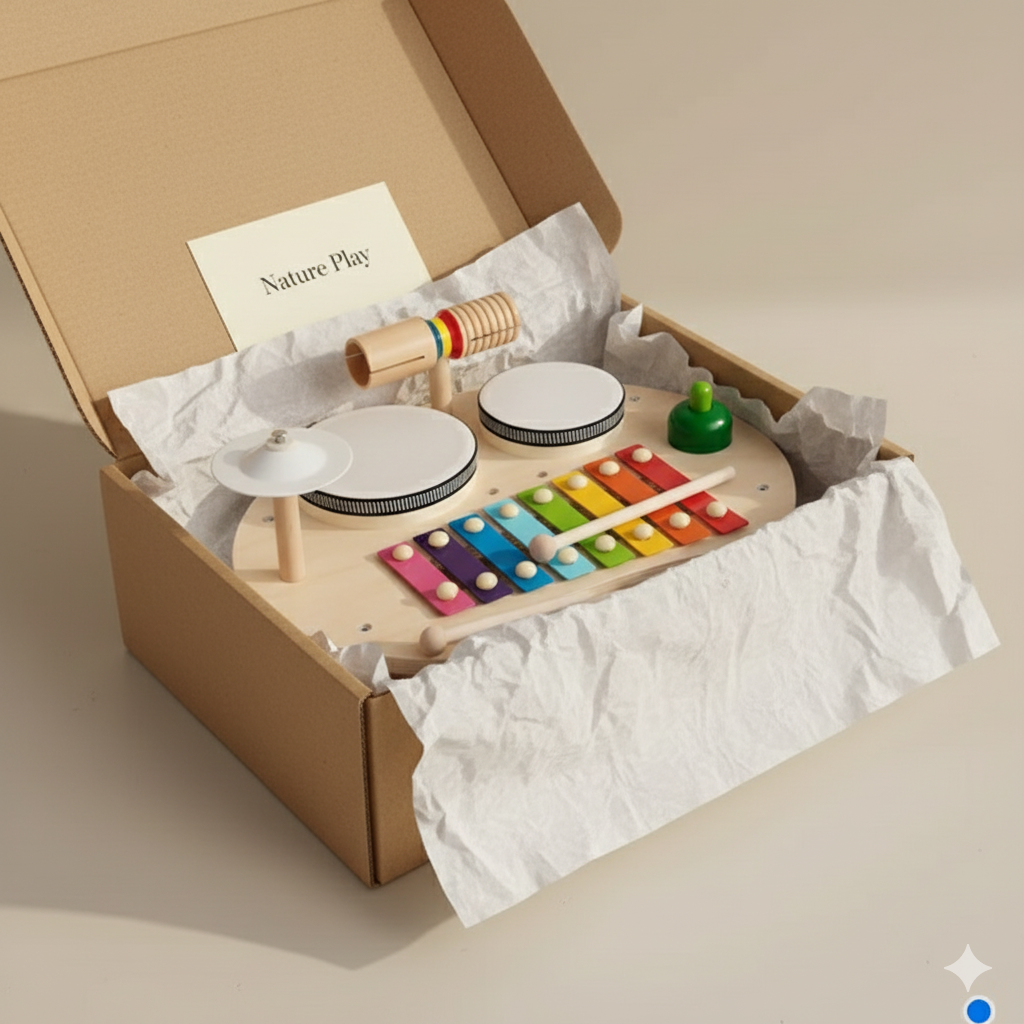 Montessori Musical Set – Sustainable Wooden Baby Toy