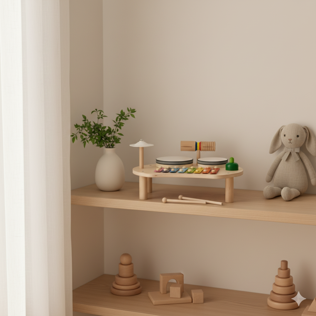 Montessori Musical Set – Sustainable Wooden Baby Toy