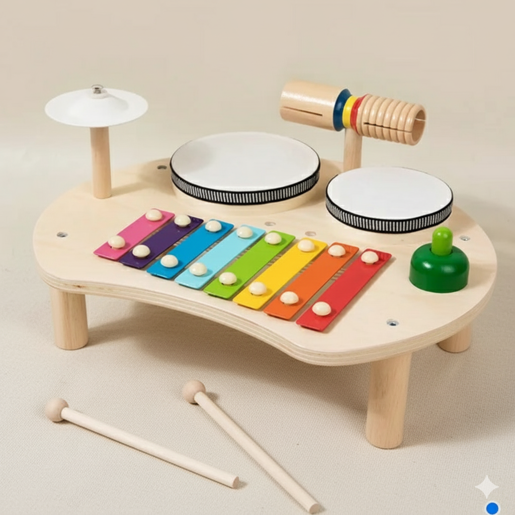 Montessori Musical Set – Sustainable Wooden Baby Toy